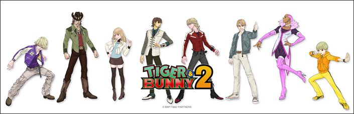 大ヒットアニメ Tiger Bunny 待望の続編 Tiger Bunny 2 メインキャラクター6名の新ビジュアル キャスト公開 リスアニ Web アニメ アニメ音楽のポータルサイト