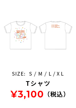 Tシャツ S,M,L,XLサイズ 3100円(税込み)