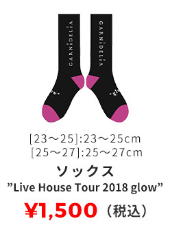 ソックス 'Live House Tour 2018 glow' 1,500円（税込）